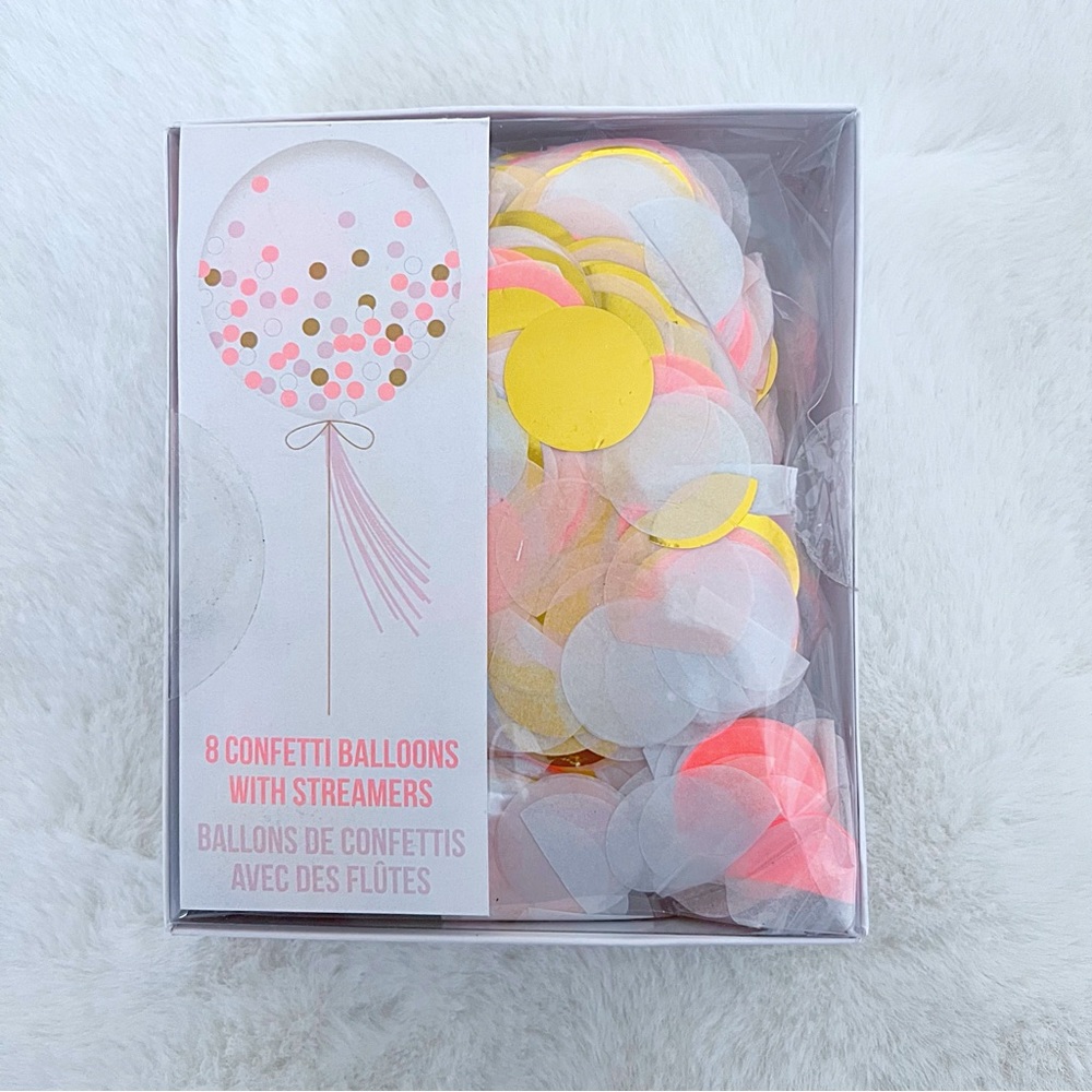 Meri Meri 8 Confetti Balloons with Streamers Set - Picture 2 of 4